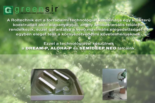 Zuhanytálca, Roltechnik Aloha-P/900 szögletes Sanipro