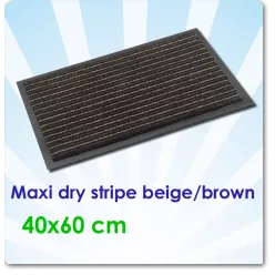 Lábtörlő, Maxi Dry Stripe Beige/Brown 40x60 cm