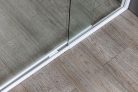 Zuhanyajtó, AQUALINE AMICO fehér/transzparent üveg 82-100cm.: G80