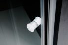 Zuhanyajtó, AQUALINE AMICO fehér/transzparent üveg 82-100cm.: G80