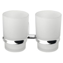   Pohártartó, AQUALINE RUMBA Dupla pohártartó, tejüveg: RB105