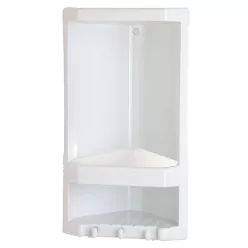   Polc, AQUALINE WHITE LINE JUNIOR Sarok 189x385x139mm ABS fehér 8079