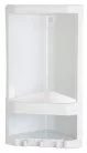 Polc, AQUALINE WHITE LINE JUNIOR Sarok 189x385x139mm ABS fehér 8079
