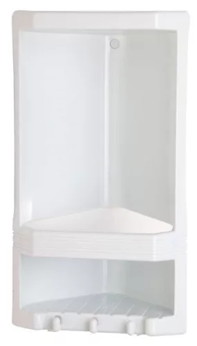 Polc, AQUALINE WHITE LINE JUNIOR Sarok 189x385x139mm ABS fehér 8079