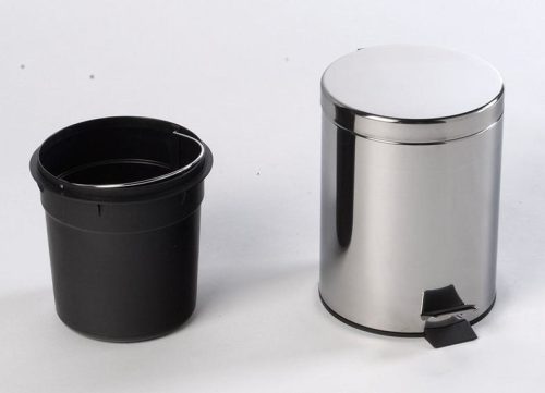 Szemetes, AQUALINE SIMPLE LINE Szemetes kosár, 5l csiszolt inox: 27105