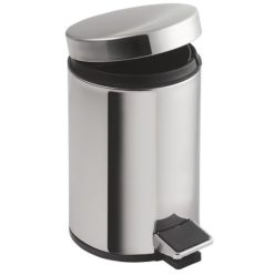   Szemetes, AQUALINE SIMPLE LINE Szemetes kosár, 12l, csiszolt inox: 27112