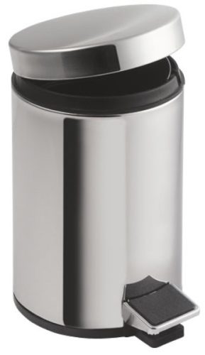 Szemetes, AQUALINE SIMPLE LINE Szemetes kosár, 12l, csiszolt inox: 27112