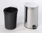 Szemetes, AQUALINE SIMPLE LINE Szemetes kosár, 12l, csiszolt inox: 27112