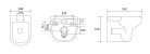 WC, Wellis WF00035 Erin fali rimless WC