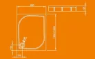 Zuhanytálca, Radaway Paros D 120x80 műmárvány zuhanytálca