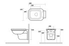 WC, KERASAN WALDORF Fali wc 37x33, 5x55cm : 411501 Sapho
