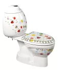 WC, Sapho KID gyermek kombi hátsó kifolyás színes minták CK311.400.0F