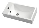 Mosdó, ARIANA öntöttmárvány mosdó, 50 x 10 x 25 cm, balos: SM012 Sapho