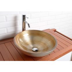   Mosdó, Sapho MURANO SOFT BROWN üveg 40x13 világos barna AL5318-67