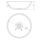 Mosdó, PRIORI kerámiamosdó, átmérő 42cm, bézs, kék mintával: PI011 Sapho