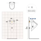 Vizelde, Sapho KERASAN AQUATECH piszoár 21x53,5x30cm szerelőcsomag 373501