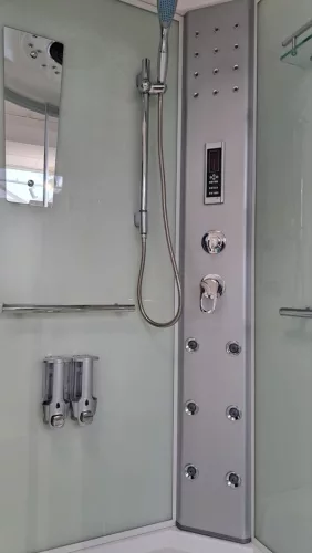 Hidromasszázs zuhanykabin, 7810 ECO 90x90x215 fekete