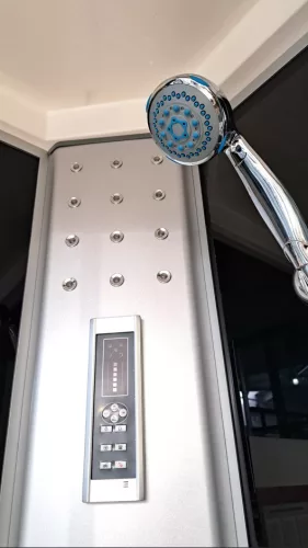 Hidromasszázs zuhanykabin, 7081 ECO 100x100x210 fekete