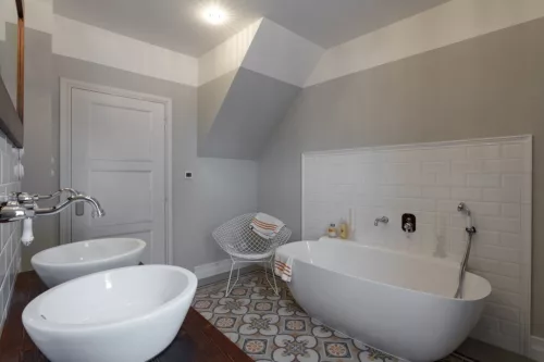 Kád, Sapho POLYSAN NIGRA térben álló öntöttmárvány 158x82x60 fehér 82511