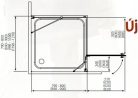Zuhanykabin, Radaway Torrenta KDJ 90x90 balos átlátszó üveggel