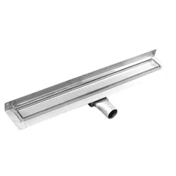   Padlóösszefolyó, Sapho GELCO MANUS inox falhoz rosttal 750x112x55mm GMP93