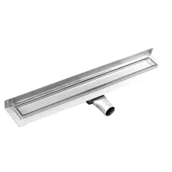   Padlóösszefolyó, Sapho GELCO MANUS inox falhoz rosttal 850x112x55mm GMP94
