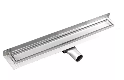 Padlóösszefolyó, Sapho GELCO MANUS inox falhoz rosttal 850x112x55mm GMP94
