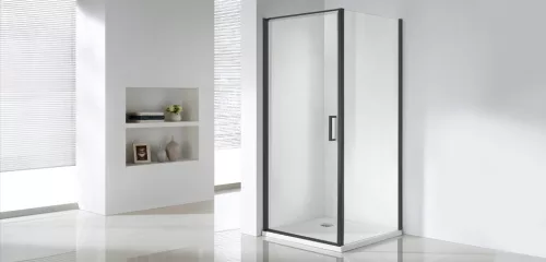 Zuhanykabin, Wellis Quadrum Black nyílóajtós 90x90x190 WC00483