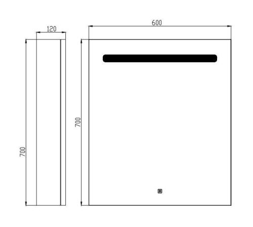 Fürdőszobaszekrény, Wellis Bali led világítással tükrös WB00323