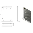 Fürdőszoba tükör, Aqualine APOLLO furattal, 22429