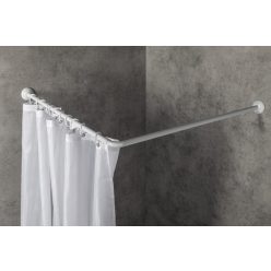   Zuhanyfüggöny tartó, AQUALINE sarok 2,5x90x90cm fehér AC9090