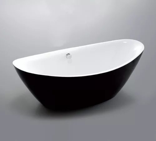 Kád, Wellis Arezzo Black 180x87x66 WK00121
