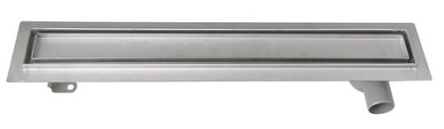 Padlóösszefolyó, AQUALINE rosttal burkolható inox 76x14 2710-80