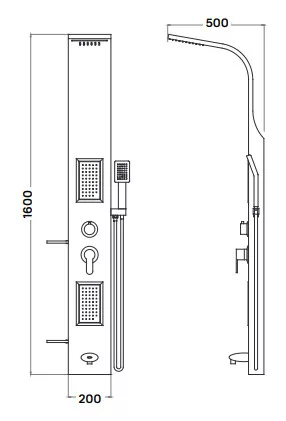 Zuhanypanel, Wellis Napoli WZ00081