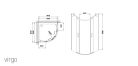 Zuhanykabin, Wellis Virgo 90x90x195 cm íves WC00476