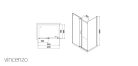 Zuhanykabin, Wellis Vincenzo 80x120x195 cm szögletes B/J WC00477
