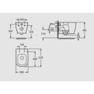 WC, Arezzo Charlton Rimless függesztett AR-401