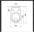 WC, Alföldi Saval Laposöblítésű fali 7068 19