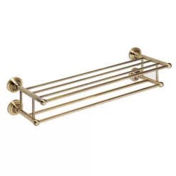   Törölközőtartó, Sapho BEMETA RETRO dupla polc bronz 144102257