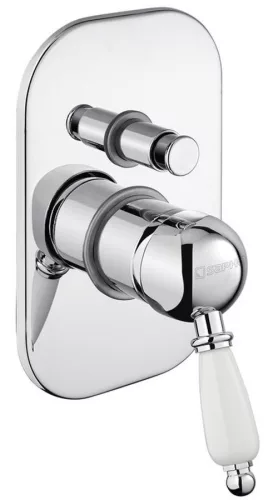 Falba süllyesztett csaptelep, Sapho KIRKÉ csaptelep 2 irányú fehér kar króm KI42BC