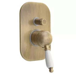   Falba süllyesztett csaptelep, Sapho KIRKÉ csaptelep 2 irányú fehér kar bronz KI42BB