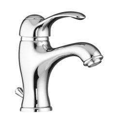   Mosdó csaptelep, Sapho KIRKÉ lefolyóval fehér karral króm KI02BC