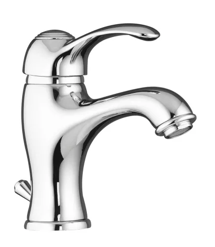 Mosdó csaptelep, Sapho KIRKÉ lefolyóval fehér karral króm KI02BC