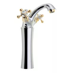   Mosdó csaptelep, Sapho REITANO ANTEA magasított 245mm króm/arany 3172L