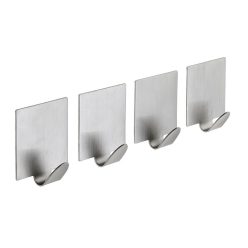 Fogas, Öntapadó fogas, inox, 4db : 33209 Sapho