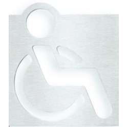  Tábla, BEMETA HP wc mozgáskorlátozott tábla, 120x120 mm matt inox 111022025 Sapho