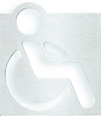 Tábla, BEMETA HP wc mozgáskorlátozott tábla, 120x120 mm matt inox 111022025 Sapho