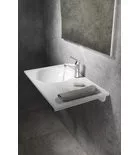 Mosdó, JUNO mosdó 80x15x46cm, öntöttmárvány, fehér, balos: JU080 Sapho