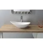 Mosdó, ROSSETA Öntöttmárvány Mosdó 56,4x32,3cm, fehér: RS564 Sapho
