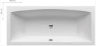 Kád, Ravak FORMY 2 180 x 80 fehér C891000000